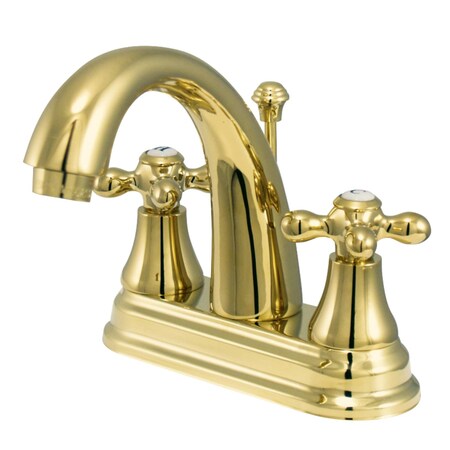 Kingston Brass KS7612AX 4" Centerset Bathroom Faucet, Polished Brass KS7612AX